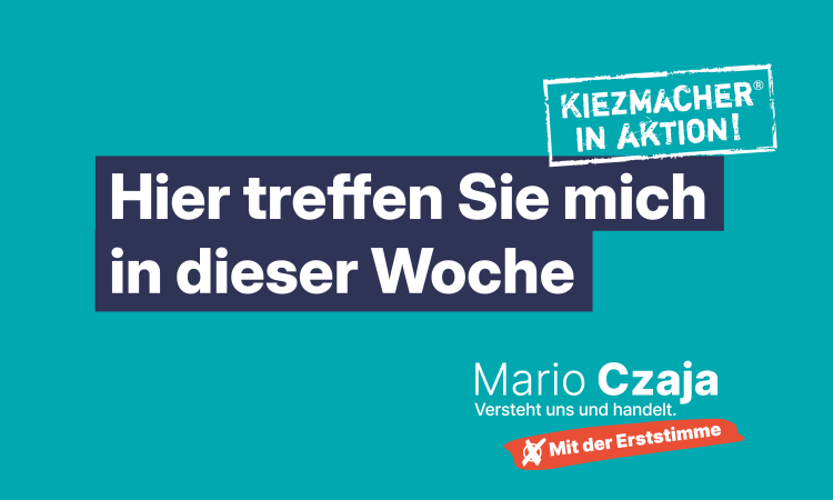 Auch an diesem Wochenende können wir in wieder direkt vor Ort miteinander ins persönliche Gespräch kommen. Ich freue mich auf Sie!